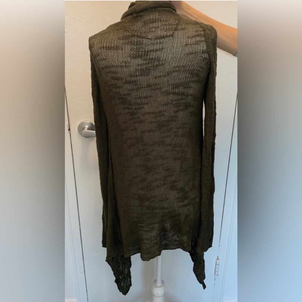 🔵Zara Knit Drapey Open Front Cardigan Size Medium - Picture 5 of 9